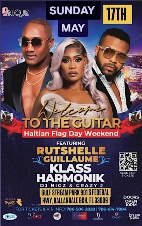 WELCOME TO THE GUITAR HAITIAN FLAG SUNDAY